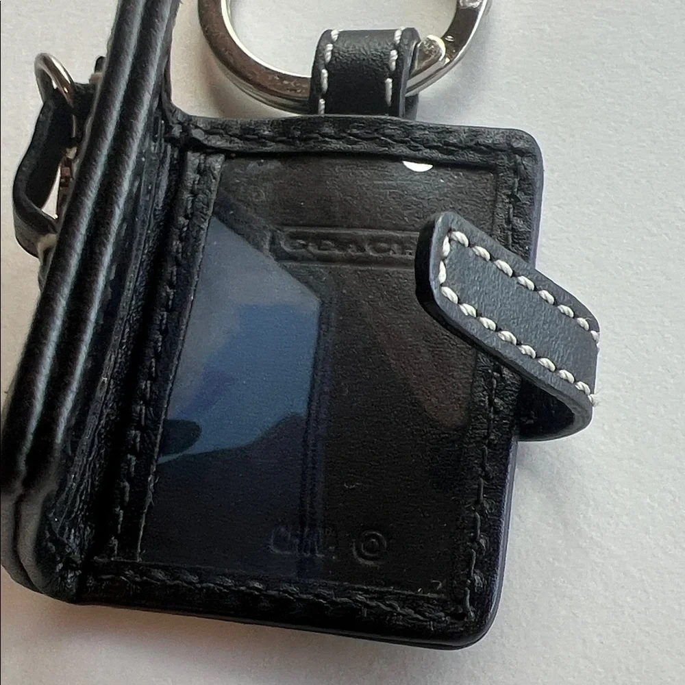 Vintage Coach Picture Frame Bag Charm-Black Key Holder with Pink Heart Accent - Picture 6 of 16